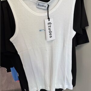 Études White Tank Top